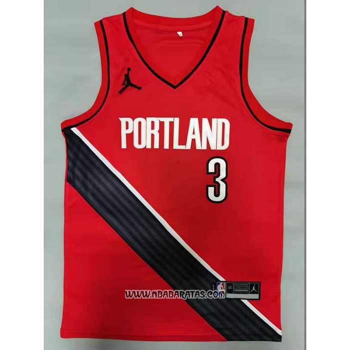 Camiseta Portland Trail Blazers C.j. McCollum #3 Statement 2020-21 Rojo